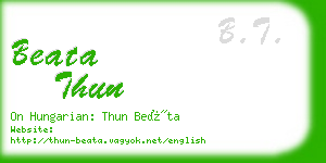 beata thun business card